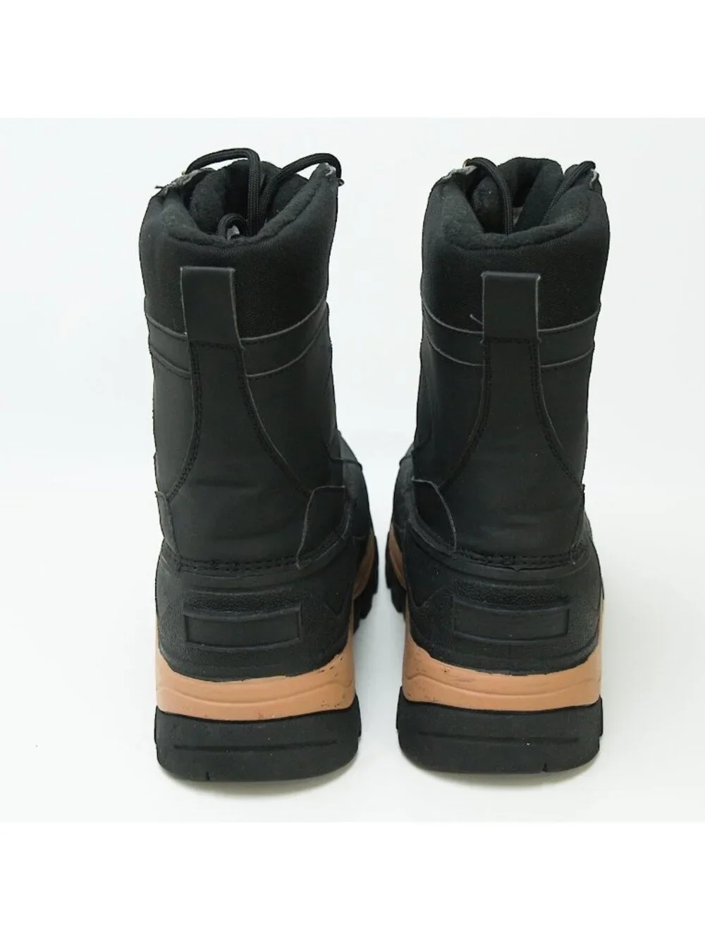 Mishansha Winter Boots Size 10 Faux Fur Lined Work Duck Boot Lace up Black